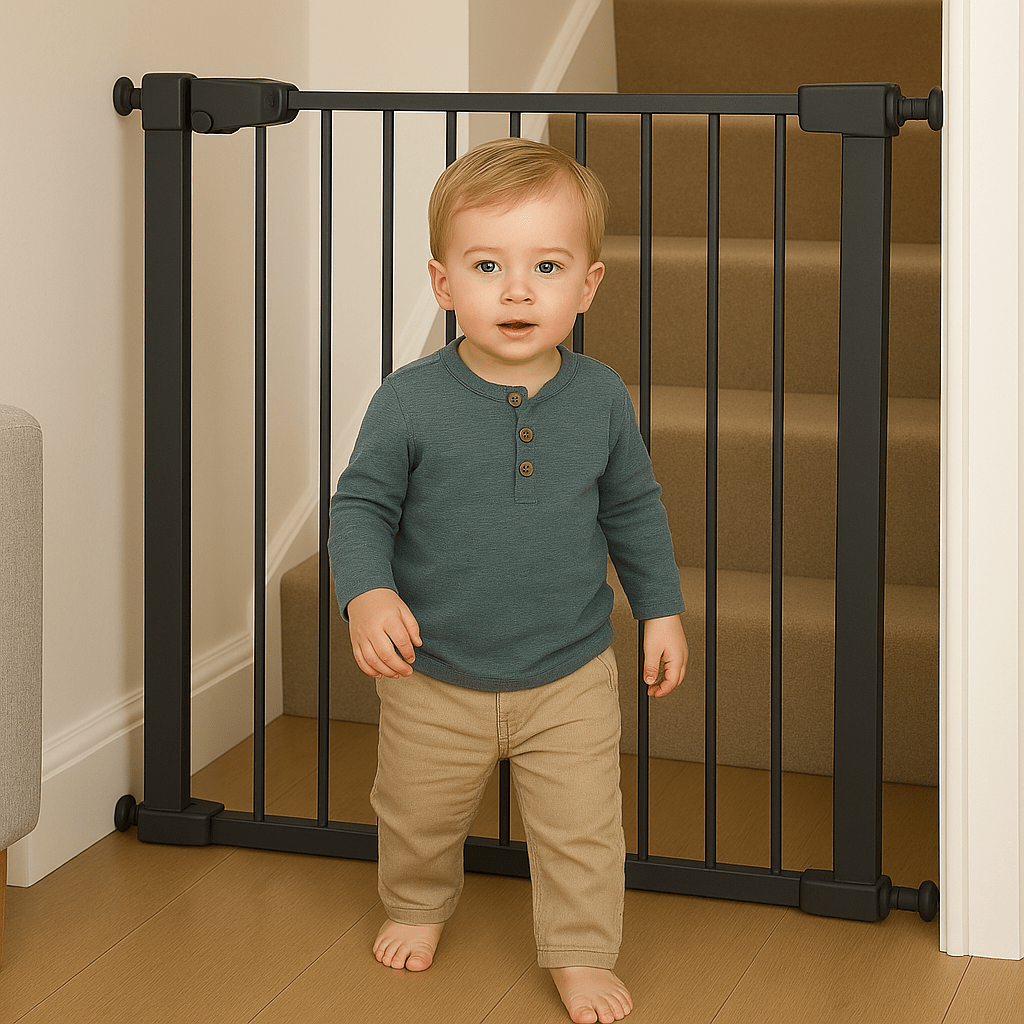 FYLO Baby-Sicherheitstreppenschutzgitter zum Klemmen, extra breit - Grau