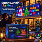✨2026 Smart LED Curtain Lights – 400 LEDs, App Control & Music Sync for Balcony, Halloween & Christmas 🎄