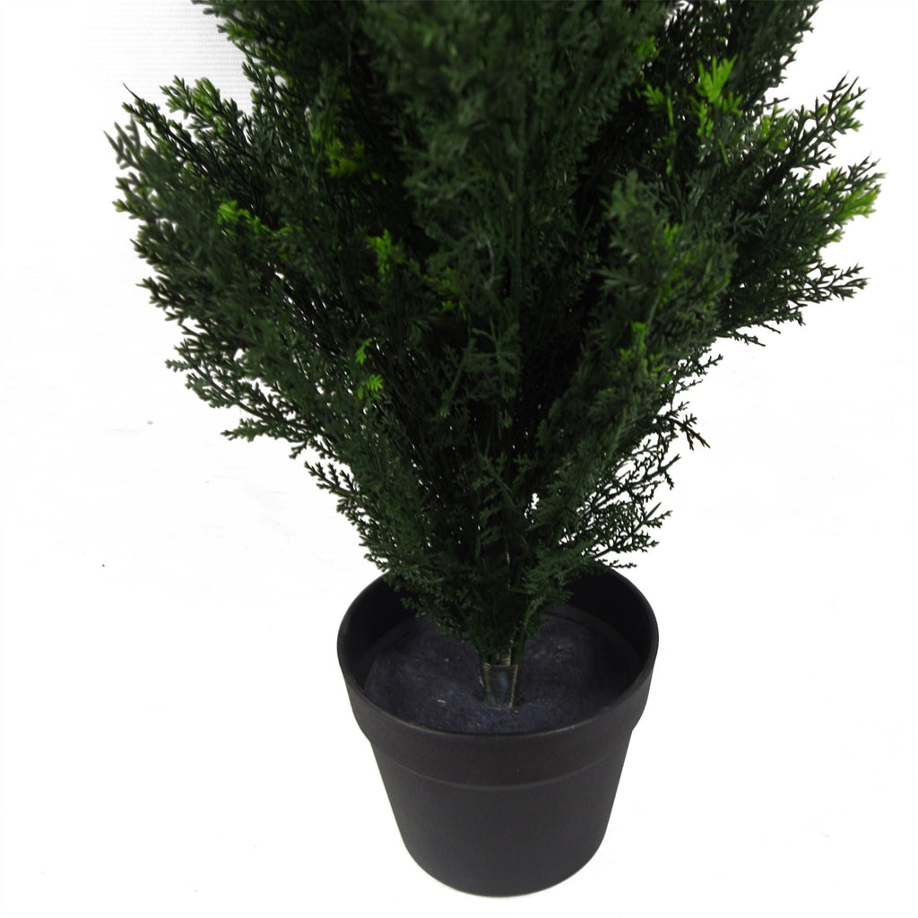 Künstlicher UV-beständiger Zedern-Topiary-Baum für den Außenbereich, 90 cm, realistische Pflanze, Botanik
