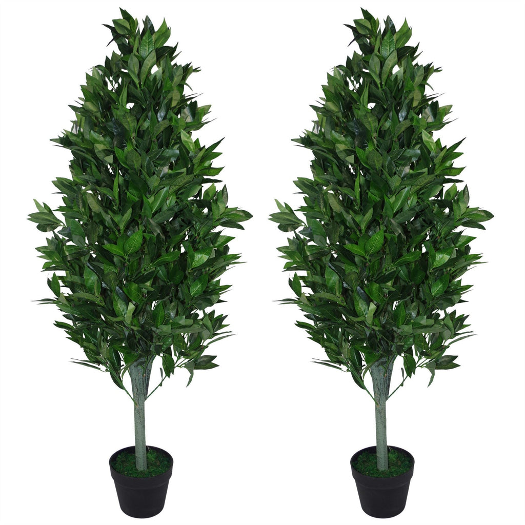 Künstlicher Lorbeerbaum in Pyramidenform, 120 cm Stamm, 1 Paar