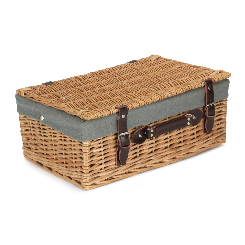 46 cm Picknickkorb aus ungeschälter Weide