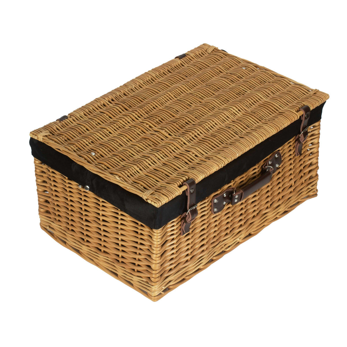 62 cm Picknickkorb aus ungeschälter Weide