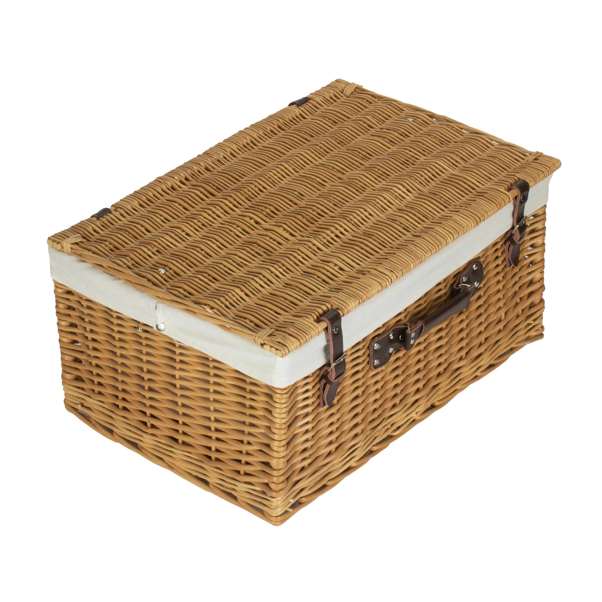 62 cm Picknickkorb aus ungeschälter Weide
