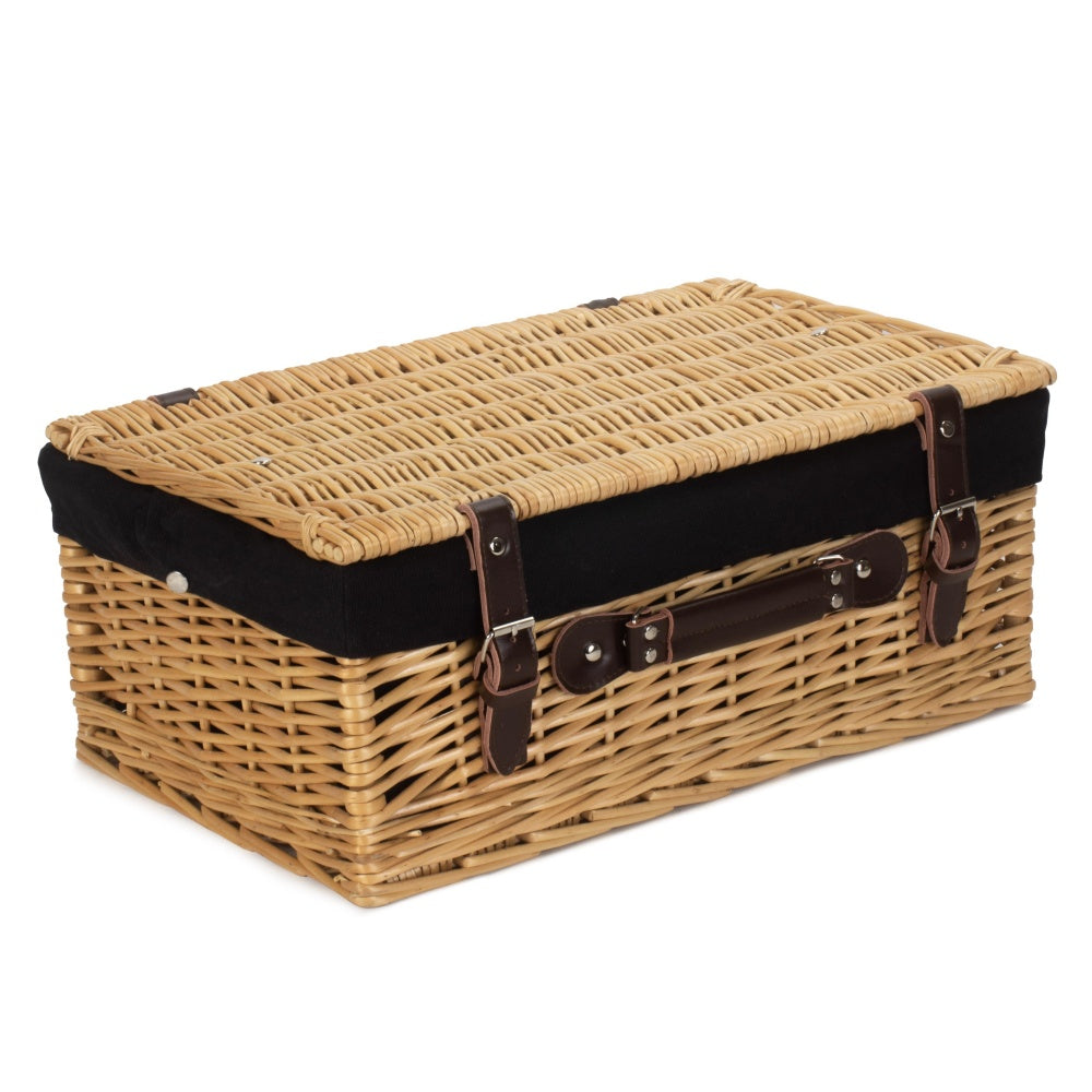 46 cm Picknickkorb aus ungeschälter Weide