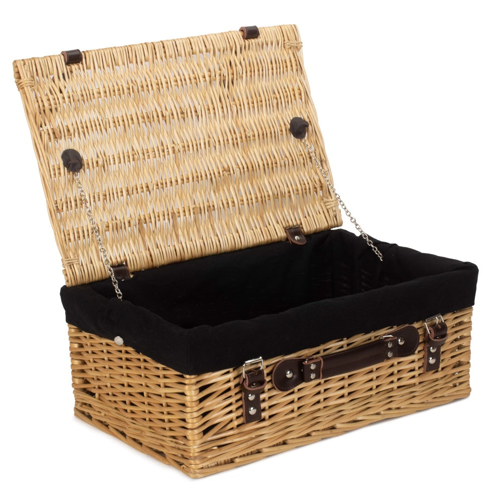 46 cm Picknickkorb aus ungeschälter Weide