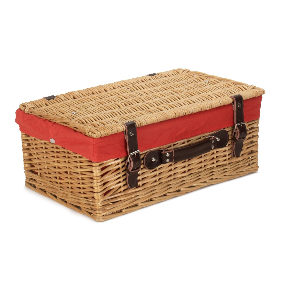 46 cm Picknickkorb aus ungeschälter Weide