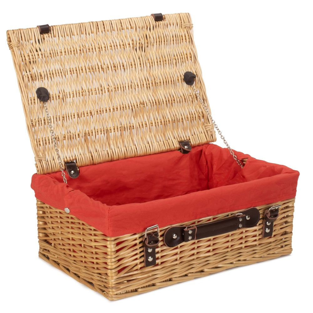 46 cm Picknickkorb aus ungeschälter Weide