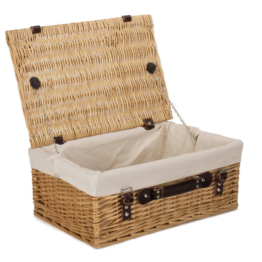 46 cm Picknickkorb aus ungeschälter Weide