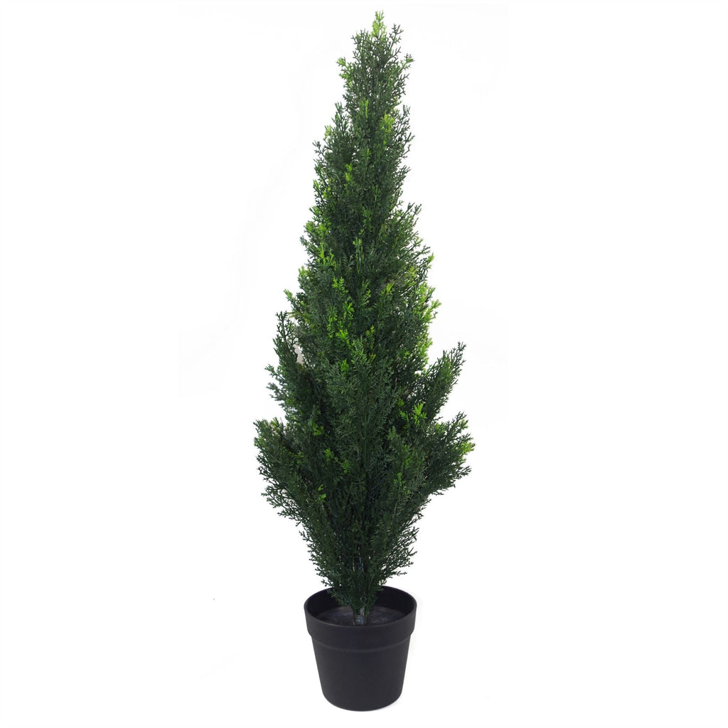 Künstlicher UV-beständiger Zedern-Topiary-Baum für den Außenbereich, 90 cm, realistische Pflanze, Botanik