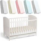 Spannbettlaken für platzsparendes Kinderbett, 100% Baumwolle, 100x52cm